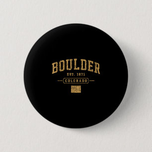 Badge Rond 5 Cm Boulder vintage sports colorado athlétique rétro