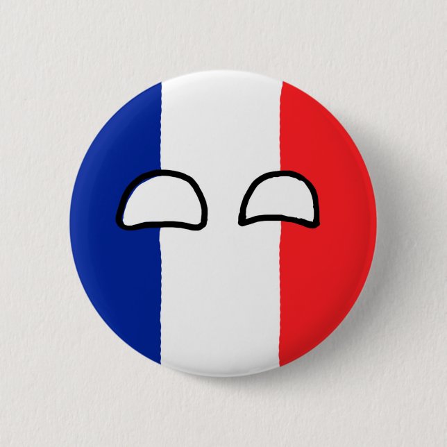 Badge Rond 5 Cm Boule de la France (Devant)