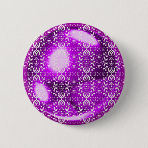 Badge Rond 5 Cm Boule de métal violet