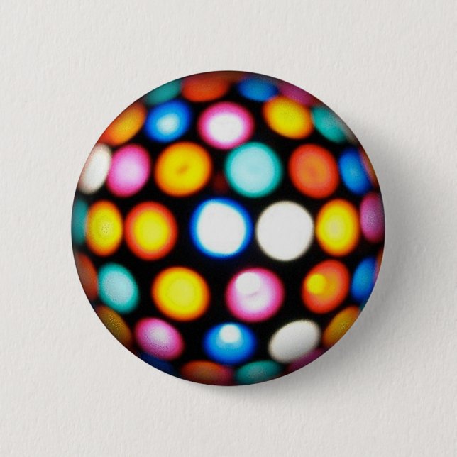 Badge Rond 5 Cm Boule Disco (Devant)