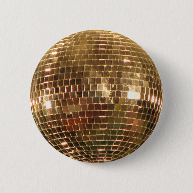 Badge Rond 5 Cm Boule Disco 2 en miroir (Devant)
