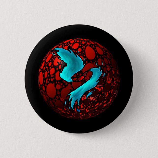 Badge Rond 5 Cm boule rouge impaire (Devant)