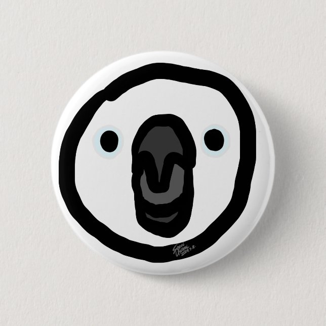 Badge Rond 5 Cm Bouleau blanc "Kohaku" (Devant)