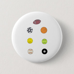 Badge Rond 5 Cm Boules de sport