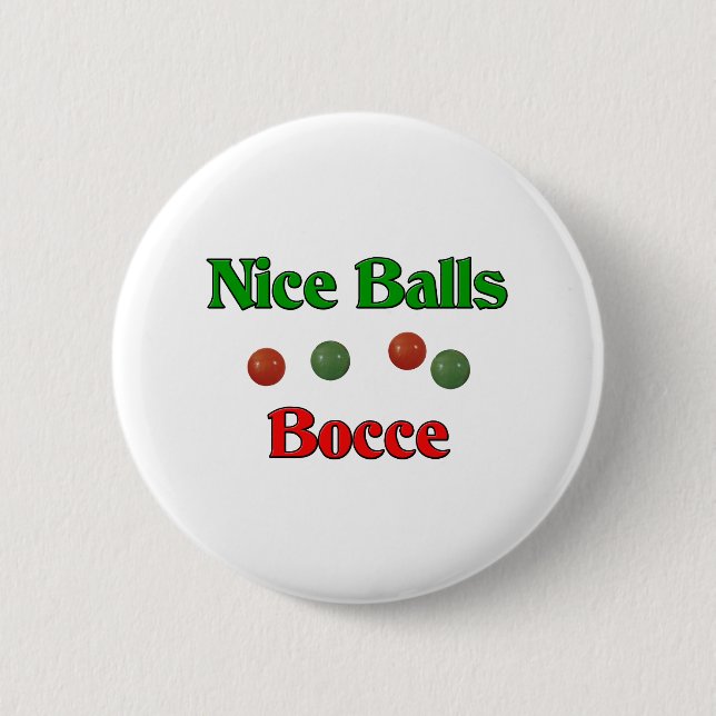 Badge Rond 5 Cm Boules gentilles. Bocce (Devant)
