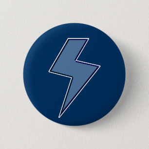 Badge Rond 5 Cm Boulon bleu