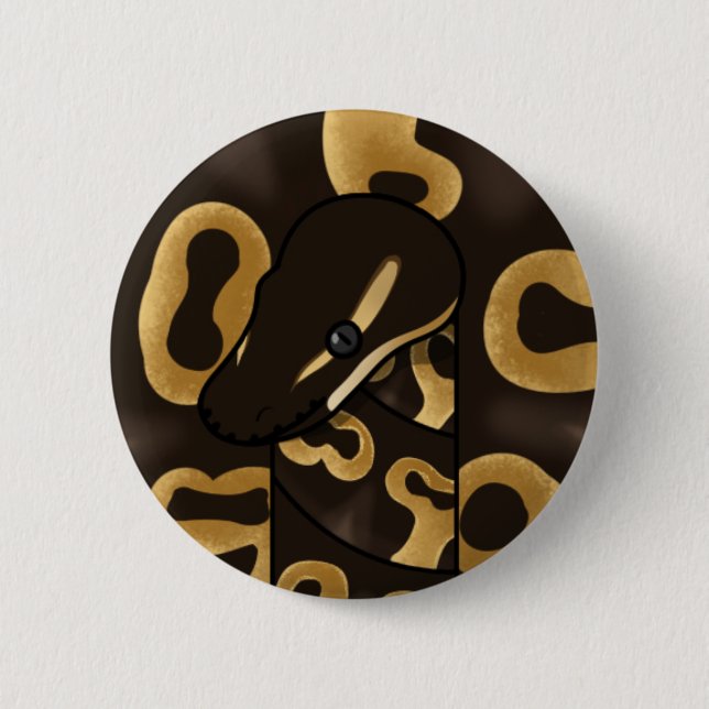 Badge Rond 5 Cm bouman388 ballon python noir-dentelle (Devant)