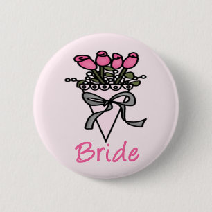 Badge Rond 5 Cm Bouquet nuptiale simplement adorable