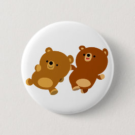 Badge Rond 5 Cm Bours de dessin mignonnes facétieuses