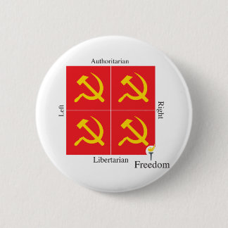 Badge Rond 5 Cm Boussole politique libertaire d'Ancap