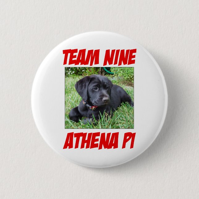 Badge Rond 5 Cm Bouton 1 d'Athéna pi (Devant)