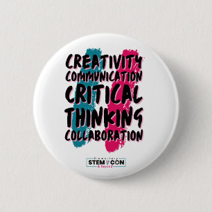 Badge Rond 5 Cm Bouton 4 C de STEM