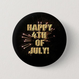 Badge Rond 5 Cm Bouton 4 juillet Fireworks 5