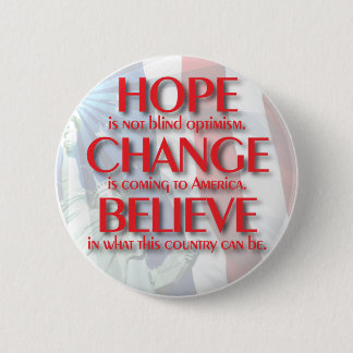Badge Rond 5 Cm Bouton 61019 de changement d'espoir d'Obama 2008