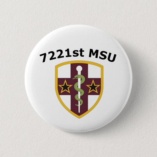 Badge Rond 5 Cm Bouton 7221st MSU (Devant)