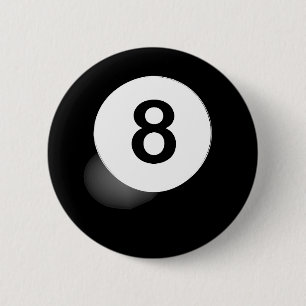 Badge Rond 5 Cm Bouton à 8 balles