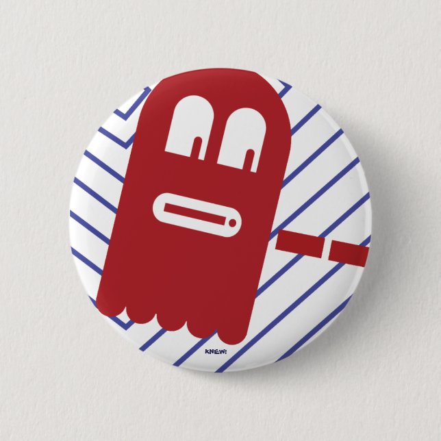 Badge Rond 5 Cm bouton à 8 bits de FANTÔME (Devant)