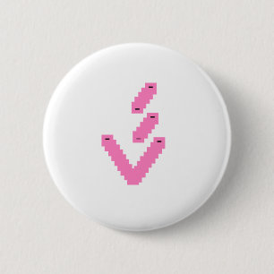 Badge Rond 5 Cm Bouton à 8 bits d'Icare