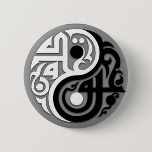 Badge Rond 5 Cm Bouton abstrait de Pin de sac à dos de Yang de