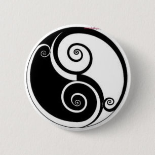 Badge Rond 5 Cm Bouton Abstrait du sac à dos Yen Yang