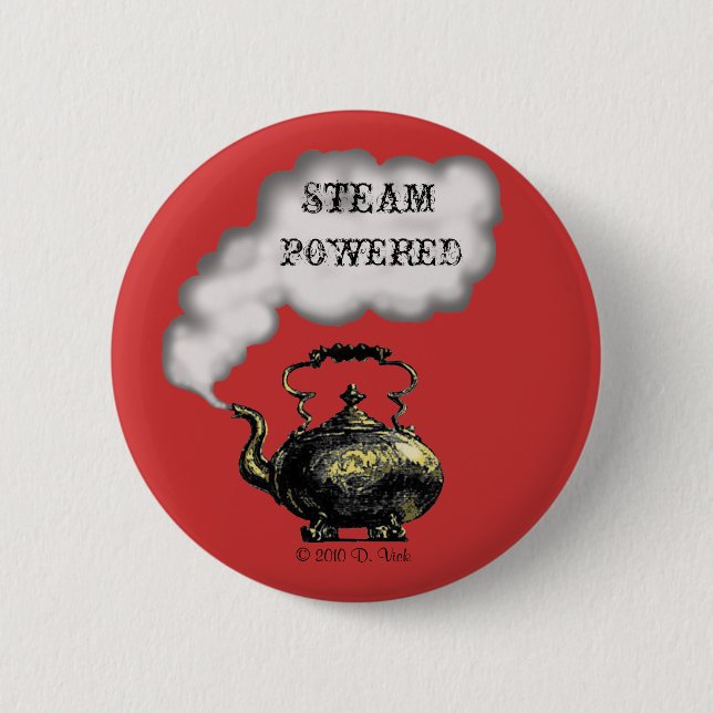 Badge Rond 5 Cm Bouton actionné par vapeur (Devant)