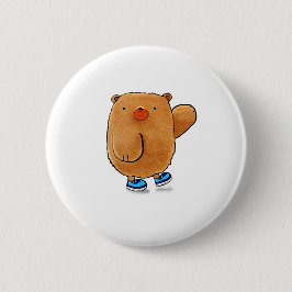 Badge Rond 5 Cm Bouton Adorable Ours Teddy