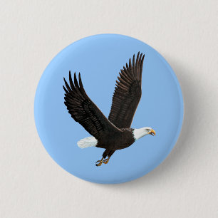 Badge Rond 5 Cm Bouton Aigle
