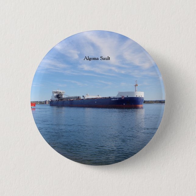 Badge Rond 5 Cm Bouton Algoma Sault (Devant)