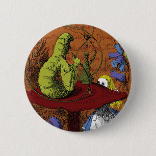 Badge Rond 5 Cm Bouton Alice au pays des merveilles