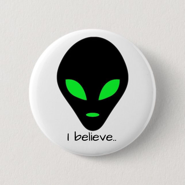 Badge Rond 5 Cm Bouton Alien (Devant)