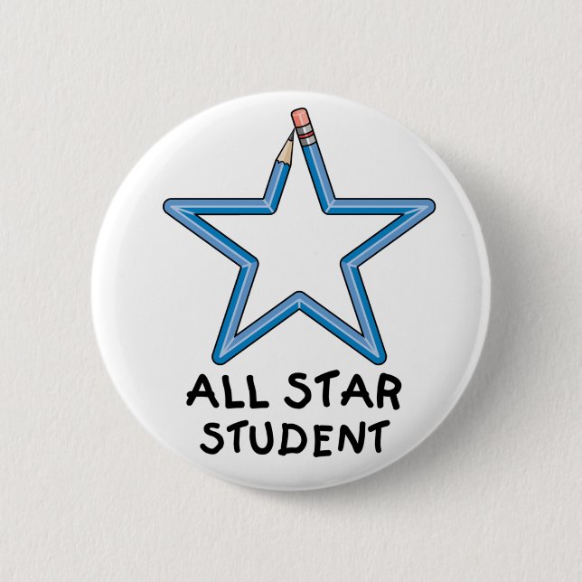 Badge Rond 5 Cm Bouton All Star Student (Devant)