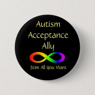 Badge Rond 5 Cm Bouton Ally Acceptation de l'autisme