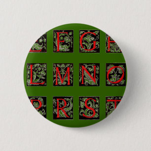 Badge Rond 5 Cm Bouton Alphabet