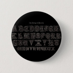 Badge Rond 5 Cm Bouton Alphabet