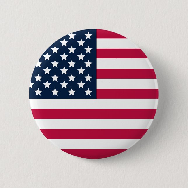 Badge Rond 5 Cm Bouton American Flag Round (Devant)