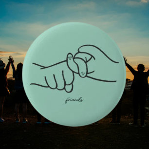 Badge Rond 5 Cm Bouton Amis ASL - Petit signe, Gros sens