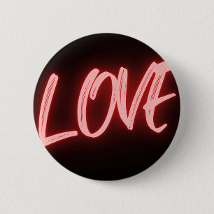 Badge Rond 5 Cm Bouton Amour
