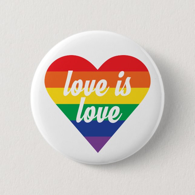 Badge Rond 5 Cm Bouton Amour (Devant)