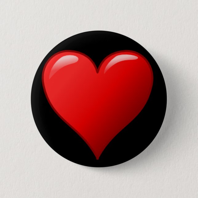 Badge Rond 5 Cm Bouton Amour (Devant)