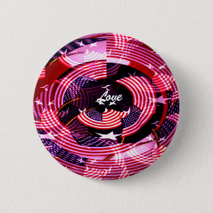 Badge Rond 5 Cm Bouton Amour du Jour de l'Indépendance
