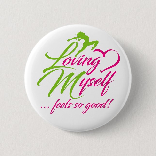 Badge Rond 5 Cm Bouton Amour Moi-Même (Devant)