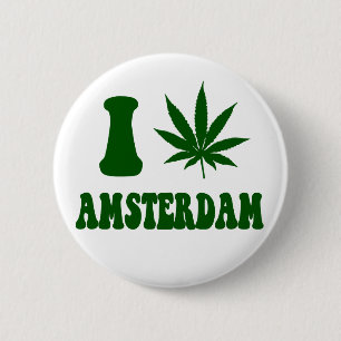 Badge Rond 5 Cm Bouton Amsterdam