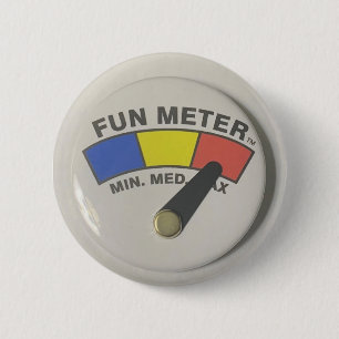 BADGE ROND 5 CM BOUTON AMUSANT MÈTRE