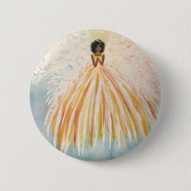 Badge Rond 5 Cm Bouton Angel Bright (Devant)