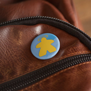 Badge Rond 5 Cm Bouton Angel Meeple