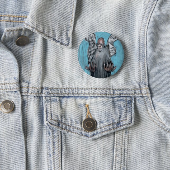 Badge Rond 5 Cm Bouton Angel of Love (En situation)