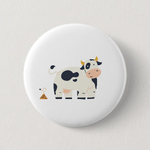 Badge Rond 5 Cm bouton animé drôle