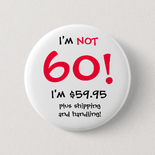Badge Rond 5 Cm Bouton Anniversaire 60 ans