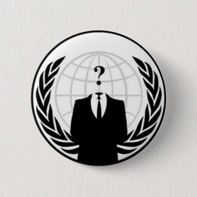 Badge Rond 5 Cm Bouton anonyme (Devant)