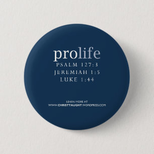 Badge Rond 5 Cm Bouton Anti-avortement
